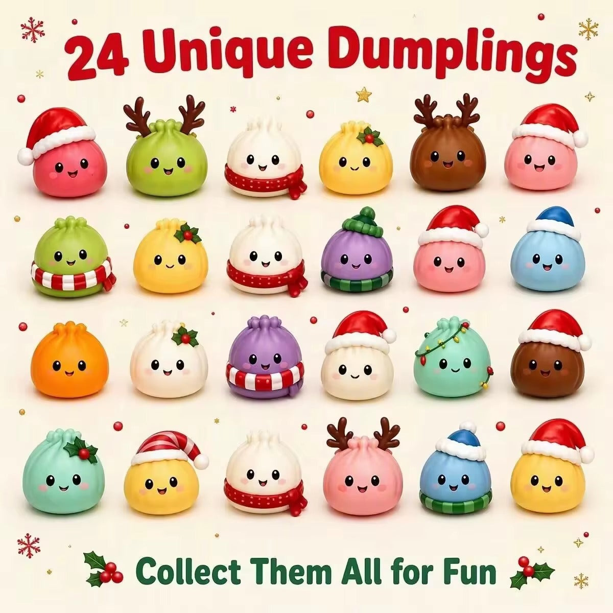 Les 24 dumplings squishies à collectionner